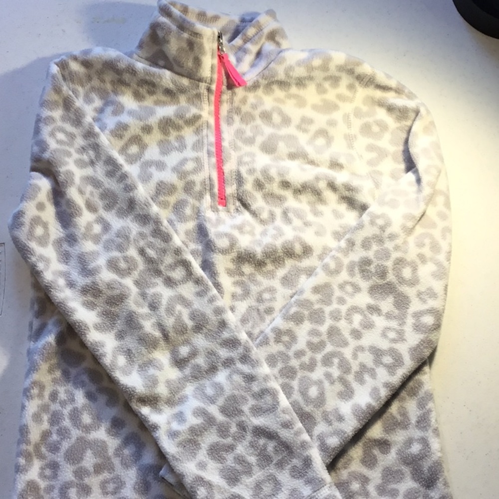 Grey. Cheetah print sweatshirt